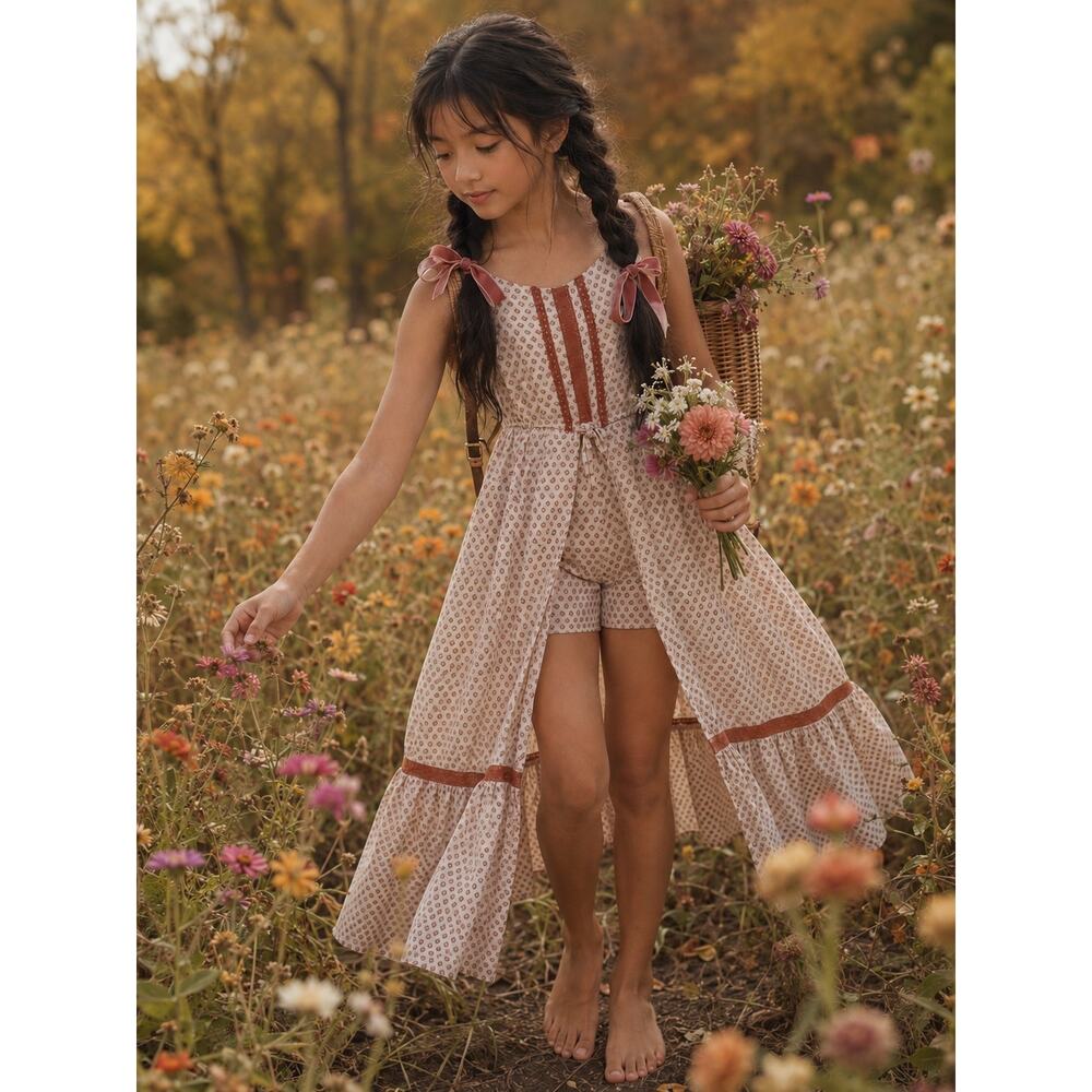 Prairie Daydreams & Wildflower Meadow Twirl Romper maxi boho Dress